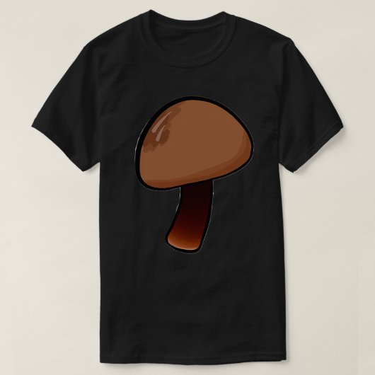ミニマル林シンプルの褐色茸の食品 Tシャツ (デザイン正面)