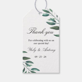 ミニマル植物モダン結婚の ギフトタグ