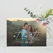 ミニマル植物写真で日付を保存 セーブザデート (スタンド正面)