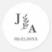 ミニマル植物単品式ラベル ラウンドシール (正面)