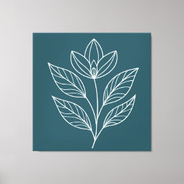 ミニマル植物壁芸術 キャンバスプリント