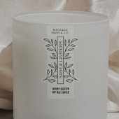 ミニマル植物性澄んろうそく瓶の垂直ラベル シール