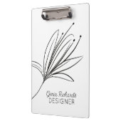 ミニマル植物百合花デザイナー クリップボード (左)