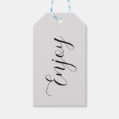 ミニマル楽しむスグレーギフトラベル ギフトタグ (正面)