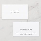 ミニマル横線ホワイトプロフェッショナル 名刺 (正面/裏面)