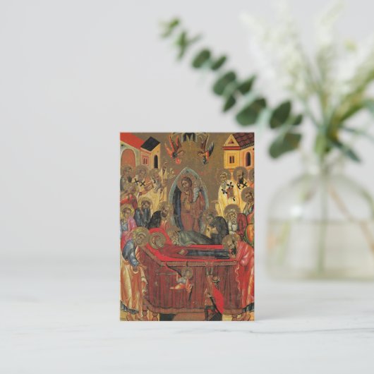 ミニマル正教キリスト教記念祈りの言葉カード プレイスカード (スタンド正面)