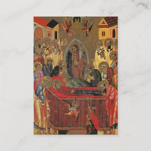 ミニマル正教キリスト教記念祈りの言葉カード プレイスカード (正面)