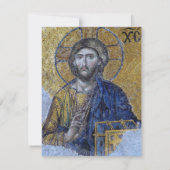 ミニマル正教会キリスト教写真葬儀 サンキューカード (裏面)