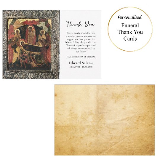 ミニマル正教会キリスト教葬儀 サンキューカード