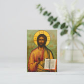 ミニマル正統フォトメモリアル祈りの言葉カード プレイスカード (スタンド正面)