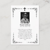 ミニマル正統フォトメモリアル祈りの言葉カード プレイスカード (裏面)