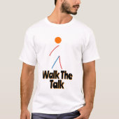 ミニマル歩く姿アート Tシャツ (正面)