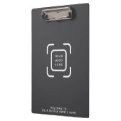 ミニマル歯科医院ロゴウェルカムグレー クリップボード (左)