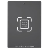 ミニマル歯科医院ロゴウェルカムグレー クリップボード (裏面)