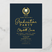 ミニマル歯科卒業写真 箔招待状 (正面)