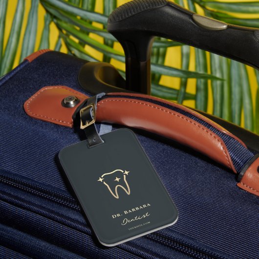 ミニマル歯科歯科歯科歯科歯科矯正歯科用金ゴールド歯 ラゲッジタグ (正面インサイチュ1)