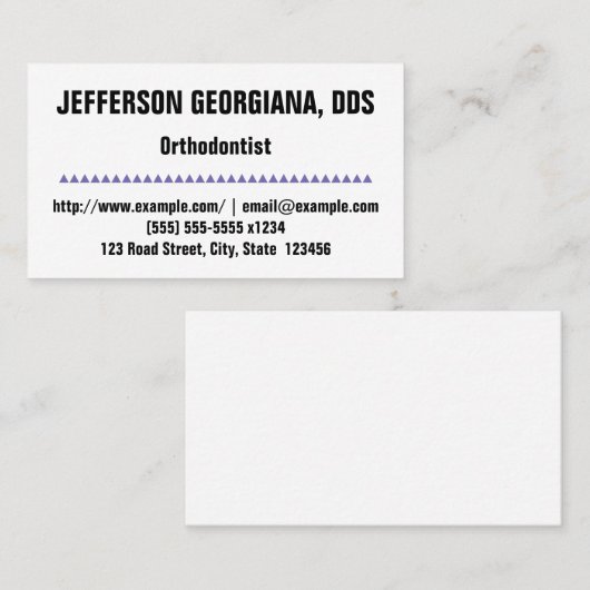 ミニマル歯科矯正医名刺 名刺 (正面/裏面)