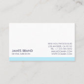 ミニマル歯科診療歯科医 名刺 (裏面)