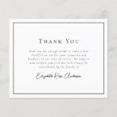 ミニマル死別葬式サンキューカード (正面)