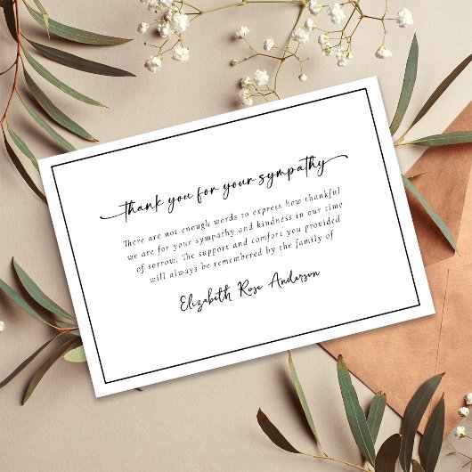 ミニマル死別葬式 サンキューカード