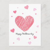 ミニマル母の日はがき ポストカード (正面)