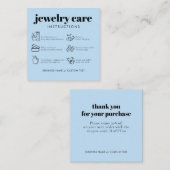 ミニマル気にジュエリーサンキュービジネスブルー エンクロージャーカード (正面/裏面)