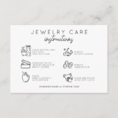 ミニマル気にジュエリー指示 エンクロージャーカード (正面)