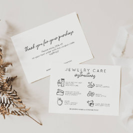 ミニマル気にジュエリー指示 エンクロージャーカード