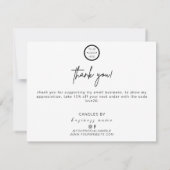 ミニマル気にスロック警告カード サンキューカード (裏面)