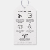 ミニマル気にス花フつるロラベル ギフトタグ (裏面)