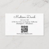 ミニマル気に生まれたばかりの専門QRコード 名刺 (裏面)