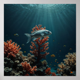 ミニマル水中風景 ポスター