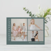 ミニマル水平クリスマスフォトホリデーカード 招待状 (スタンド正面)