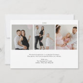 ミニマル水平クリスマスフォトホリデーカード 招待状 (裏面)