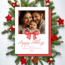 ミニマル水彩赤いリボン独身の写真