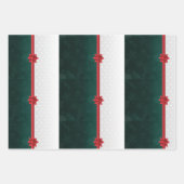 ミニマル水玉模様ストライプズクリスマスグレーシック ラッピングペーパーシート (正面3)