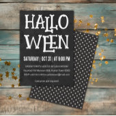 ミニマル水玉模様ハローウィンパーティ 招待状