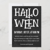 ミニマル水玉模様ハローウィンパーティ 招待状 (正面)