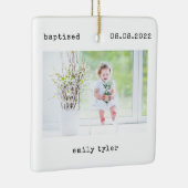 ミニマル洗礼写真記念 セラミックオーナメント (右)