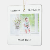ミニマル洗礼写真記念 セラミックオーナメント (左)