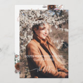 ミニマル派ボホフォト卒業パーティー招待状 招待状 (正面/裏面)