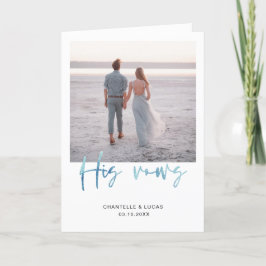 ミニマル海ブルー彼の誓いカード カード