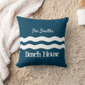 ミニマル海航海の波沿岸 クッション (ブランケット)