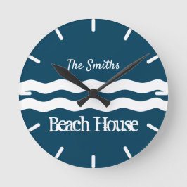 ミニマル海航海の波沿岸 ラウンド壁時計
