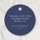 ミニマル海軍ブルースクリプトカスタムありがとう フェイバータグ (正面)