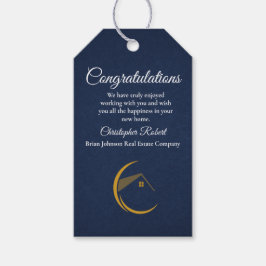 ミニマル海軍ブルー実在エテート ギフトタグ