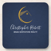 ミニマル海軍ブルー実在エテート コースター (正面)