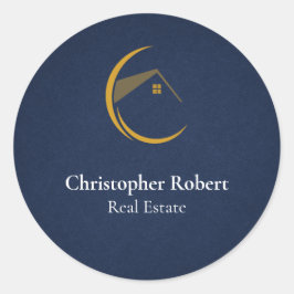 ミニマル海軍ブルー実在エテート ラウンドシール