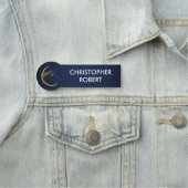 ミニマル海軍ブルー実在エテート 名札 (インサイチュ)