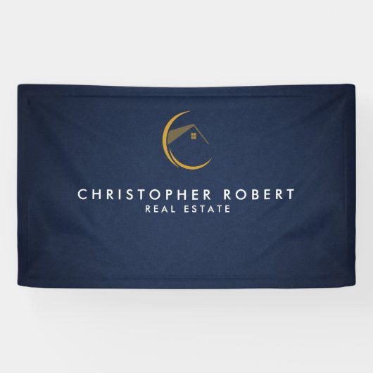 ミニマル海軍ブルー実在エテート 横断幕 (横)